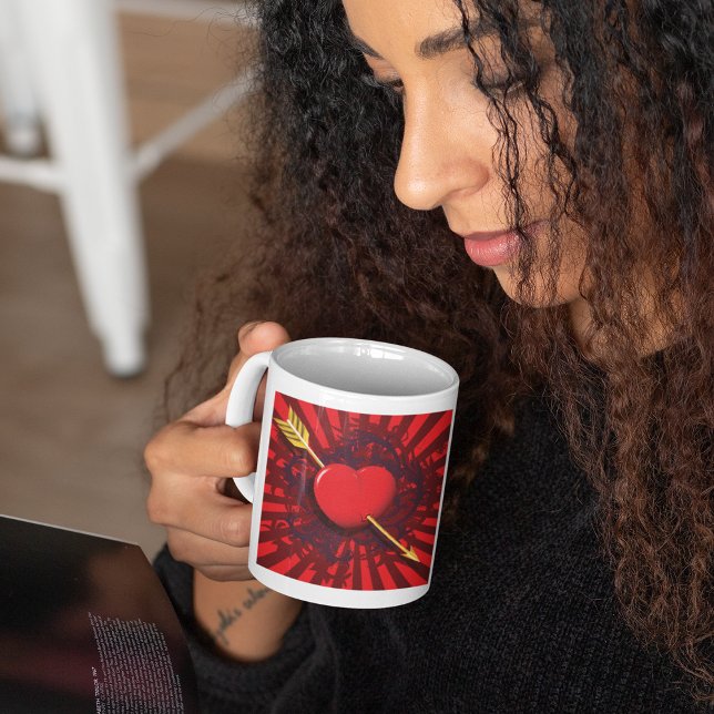 Red Heart Arrow Coffee Mug (Creator Uploaded)