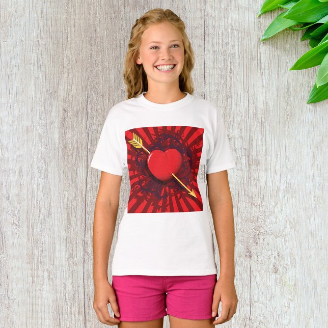Red Heart Arrow T-Shirt (Creator Uploaded)