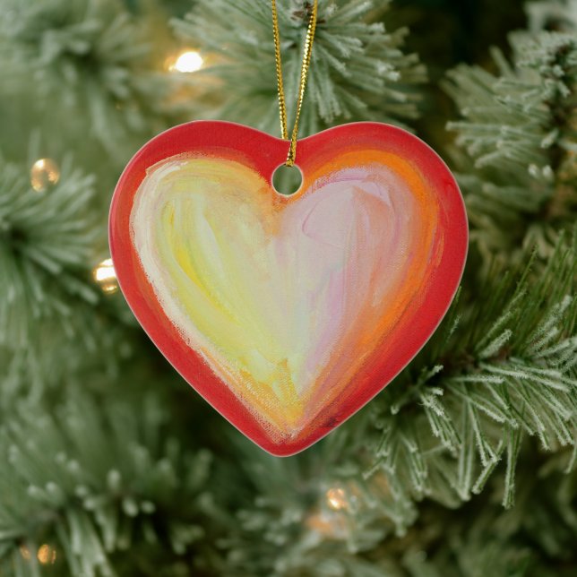 Red Heart Art Custom Holiday Gift Ornaments (Tree)