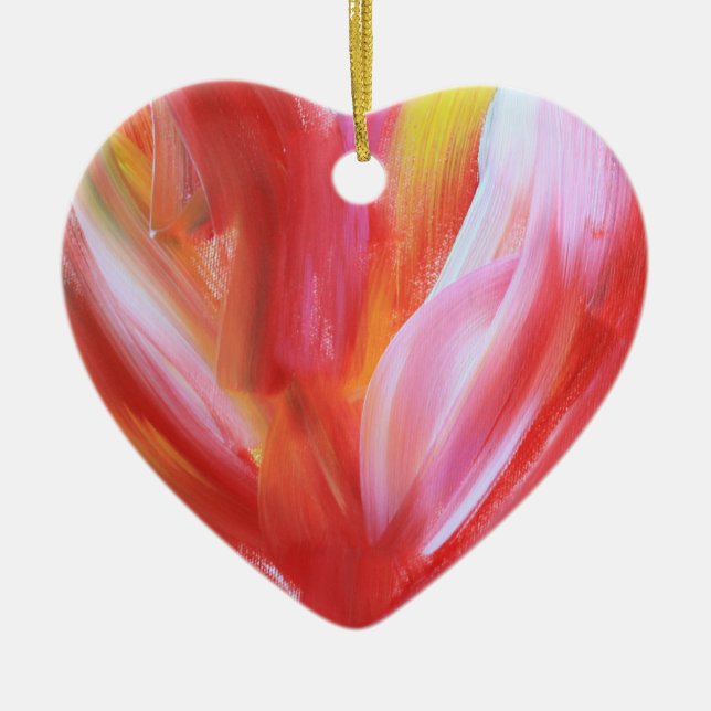 Red Heart Art Custom Holiday Gift Ornaments (Front)