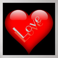 Red Heart Attractive Parisian Love Wedding