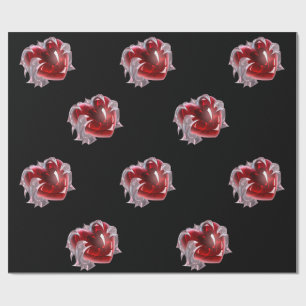 Red heart background Wrapping Paper for strong man
