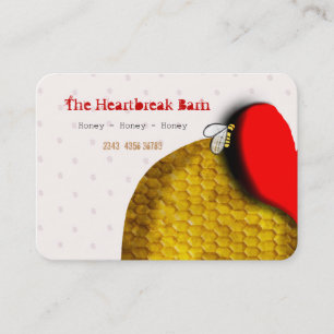 Red Heart Bee business card