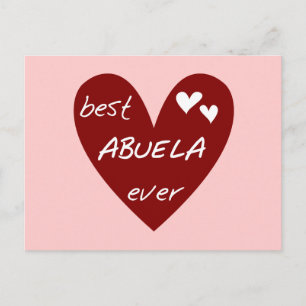 Red Heart Best Abuela Ever T-shirts and Gifts Postcard