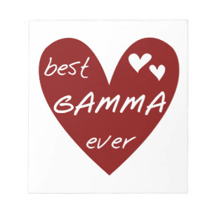 Red Heart Best Gamma Ever Gifts Notepad