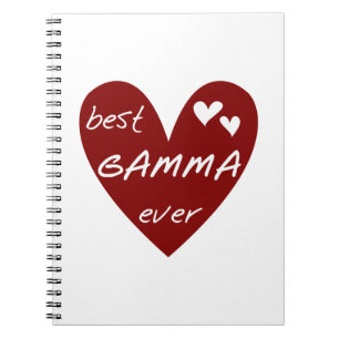 Red Heart Best Gamma Ever Gifts Spiral Notebook
