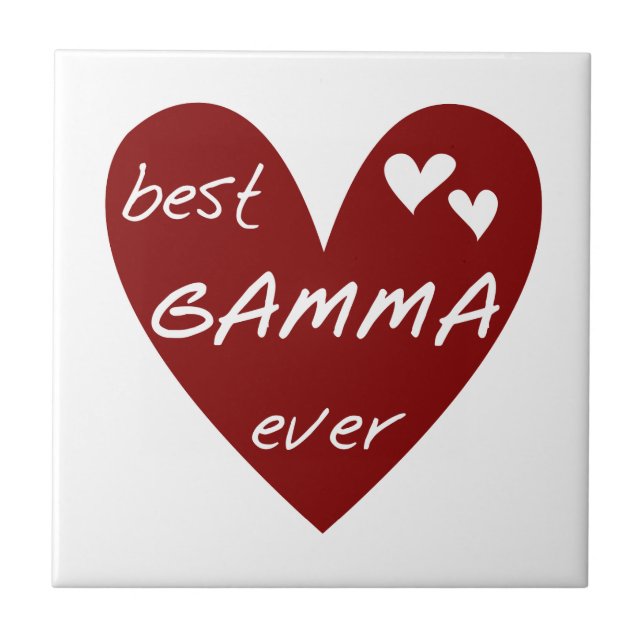 Red Heart Best Gamma Ever Gifts Tile (Front)