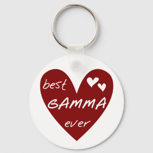 Red Heart Best Gamma Ever Tshirts and Gifts Key Ring