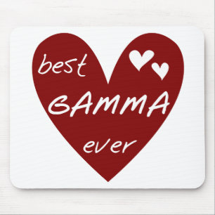 Red Heart Best Gamma Ever Tshirts and Gifts Mouse Pad