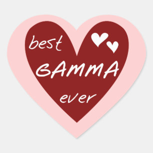 Red Heart Best Gamma Ever Tshirts and Gifts Sticker