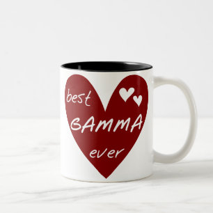 Red Heart Best Gamma Ever Tshirts and Gifts Two-Tone Coffee Mug