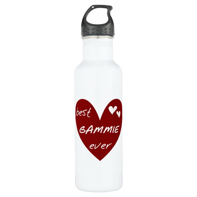 Red Heart Best Gammie Ever 710 Ml Water Bottle (Front)