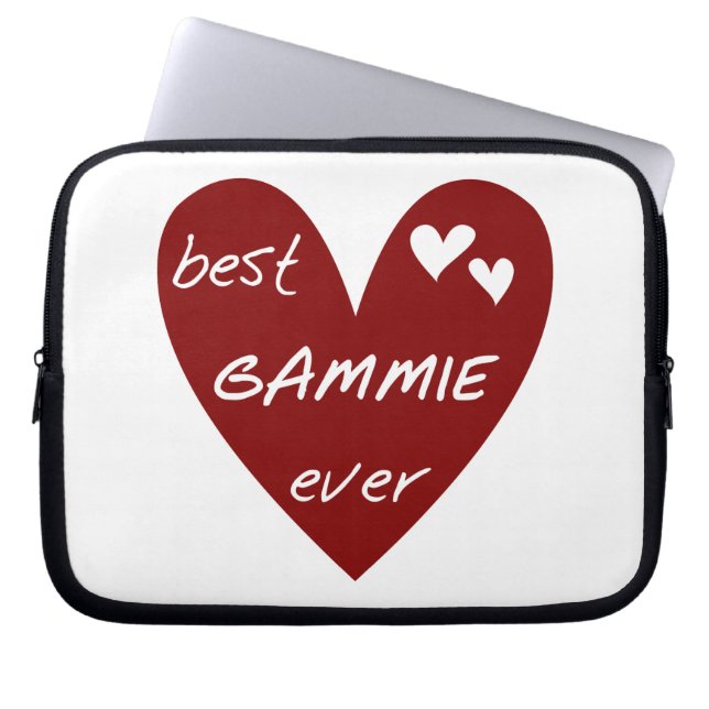 Red Heart Best Gammie Ever Gifts Laptop Sleeve (Front)