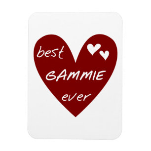 Red Heart Best Gammie Ever Gifts Magnet