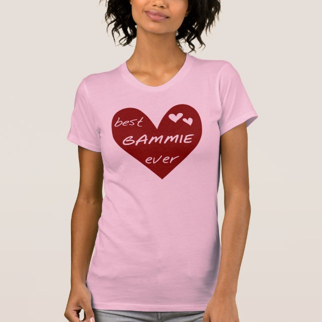 Red Heart Best Gammie Ever Tshirts and Gifts (Front)