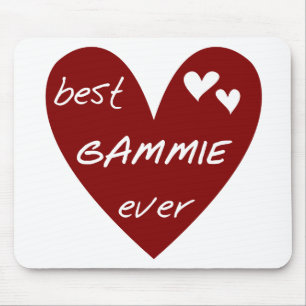 Red Heart Best Gammie Ever Tshirts and Gifts Mouse Pad