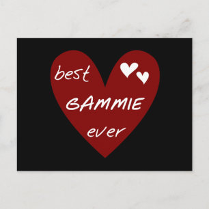 Red Heart Best Gammie Ever Tshirts and Gifts Postcard
