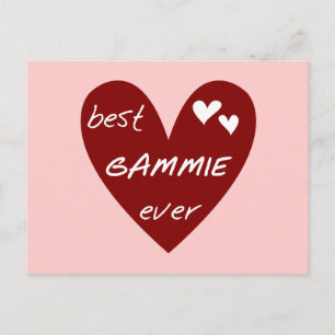 Red Heart Best Gammie Ever Tshirts and Gifts Postcard