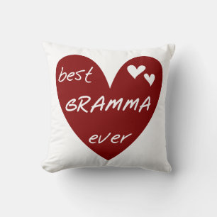 Red Heart Best Gramma Ever Gifts Cushion