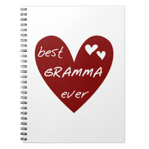 Red Heart Best Gramma Ever Gifts Spiral Notebook