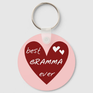Red Heart Best Gramma Ever T-shirts and Gifts Key Ring