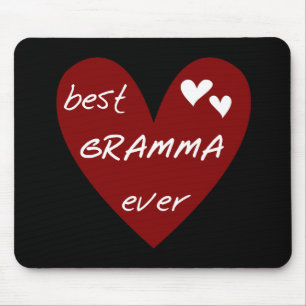 Red Heart Best Gramma Ever T-shirts and Gifts Mouse Pad