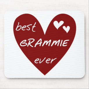Red Heart Best Grammie Ever T-shirts and Gifts Mouse Pad