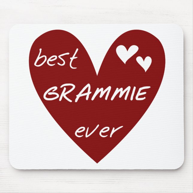 Red Heart Best Grammie Ever T-shirts and Gifts Mouse Pad (Front)