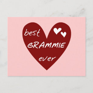 Red Heart Best Grammie Ever T-shirts and Gifts Postcard