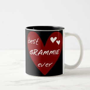 Red Heart Best Grammie Ever T-shirts and Gifts Two-Tone Coffee Mug