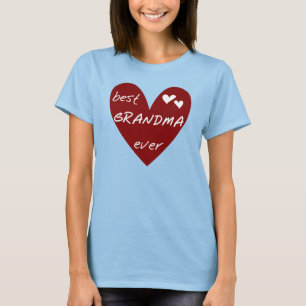 Red Heart Best Grandma Ever T-shirts and Gifts