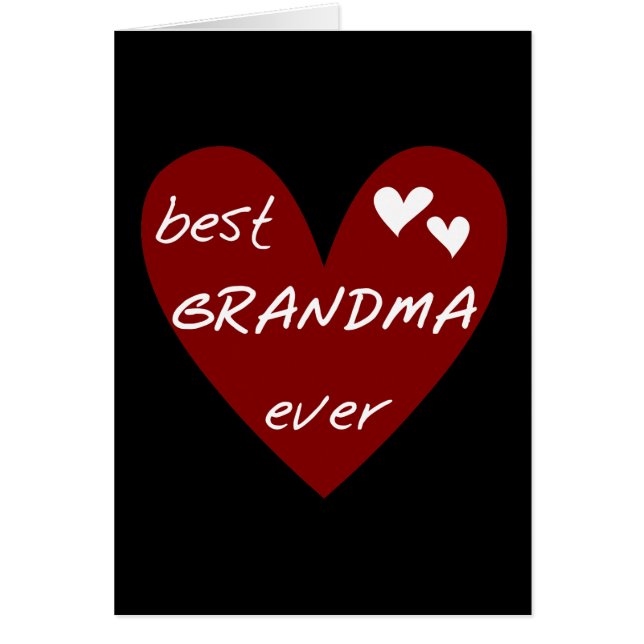 Red Heart Best Grandma Ever T-shirts and Gifts (Front)