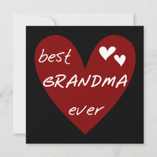 Red Heart Best Grandma Ever T-shirts Gifts