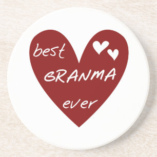 Red Heart Best Granma Ever T-shirts and Gifts Coaster