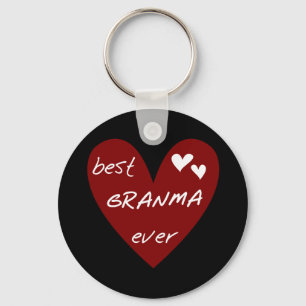 Red Heart Best Granma Ever T-shirts and Gifts Key Ring