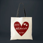 Red Heart Best Granny Ever Tshirts and Gifts Tote Bag<br><div class="desc">Best Granny Ever T-shirts,  hoodies,  tote bags,  magnets,  cards,  mugs,  keepsakes,  ornaments,  and much more for the best granny ever featuring a red heart and white text design!  Great gifts for great grandparents!</div>