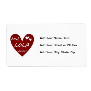Red Heart Best Lola Ever T-shirts and Gifts