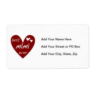 Red Heart Best Mimi Ever Tshirts and Gifts