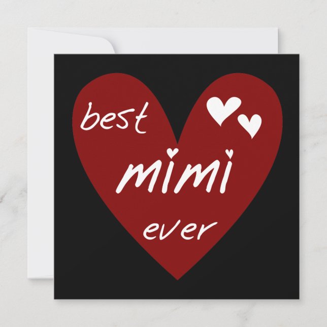 Red Heart Best Mimi Ever Tshirts and Gifts (Front)