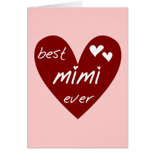 Red Heart Best Mimi Ever Tshirts and Gifts