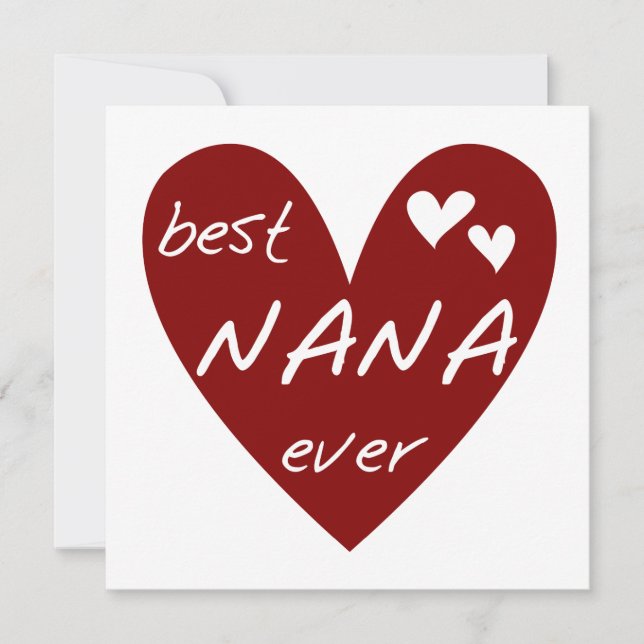 Red Heart Best Nana Ever T-shirts and Gifts (Front)