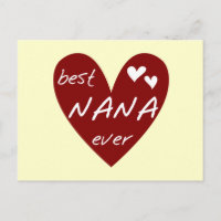 Red Heart Best Nana Ever T-shirts and Gifts