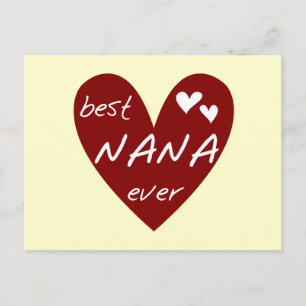 Red Heart Best Nana Ever T-shirts and Gifts Postcard