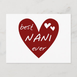 Red Heart Best Nani Ever T-shirts and GIfts Postcard