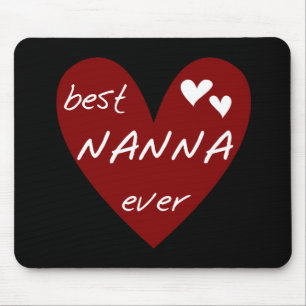 Red Heart Best Nanna Ever t-shirts and Gifts Mouse Pad