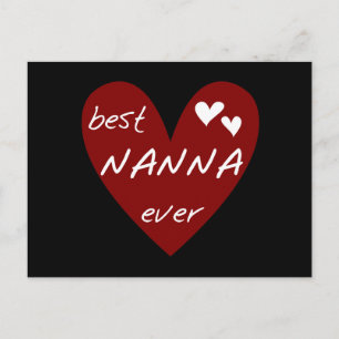 Red Heart Best Nanna Ever t-shirts and Gifts Postcard