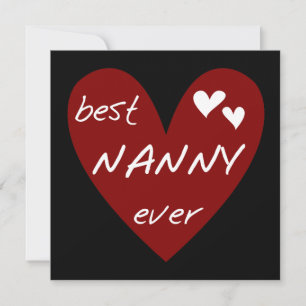 Red Heart Best Nanny Ever T-shirts and Gifts