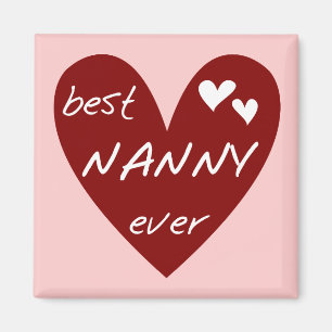 Red Heart Best Nanny Ever T-shirts and Gifts Magnet