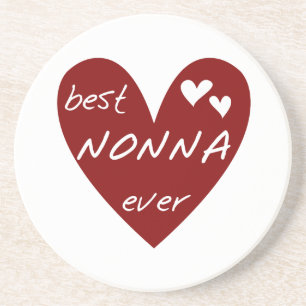Red Heart Best Nonna Ever T-shirts gifts Coaster