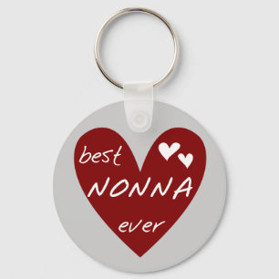 Red Heart Best Nonna Ever T-shirts gifts Key Ring